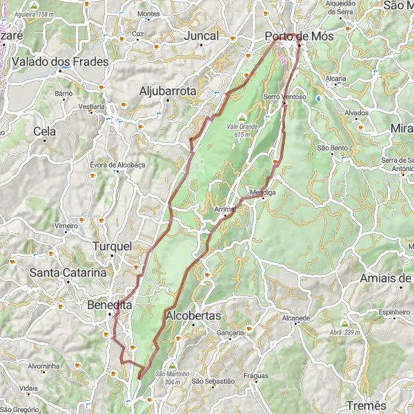 Map miniature of "Historical Villages and Natural Landscapes" cycling inspiration in Centro (PT), Portugal. Generated by Tarmacs.app cycling route planner