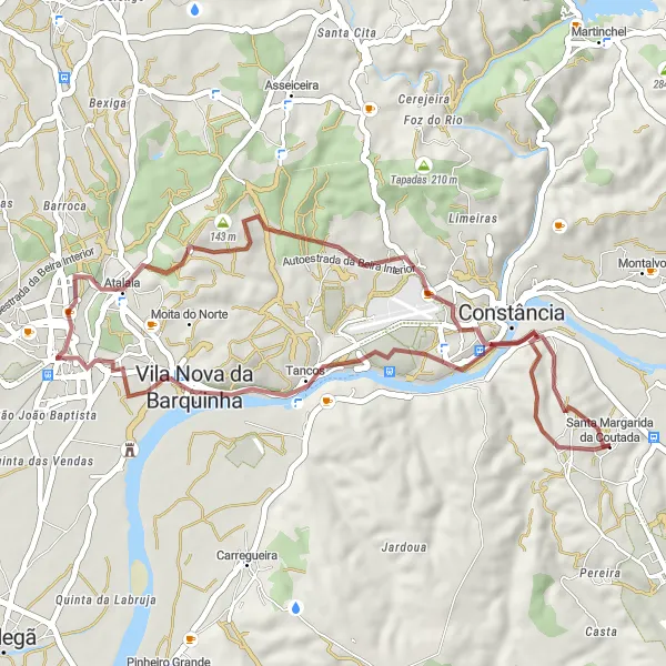 Miniatura do mapa de inspiração para ciclismo "Trilho Rural" em Centro (PT), Portugal. Gerado pelo planejador de rotas de ciclismo Tarmacs.app