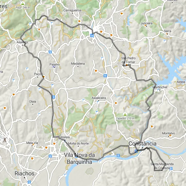 Miniatura do mapa de inspiração para ciclismo "Rota Histórica" em Centro (PT), Portugal. Gerado pelo planejador de rotas de ciclismo Tarmacs.app