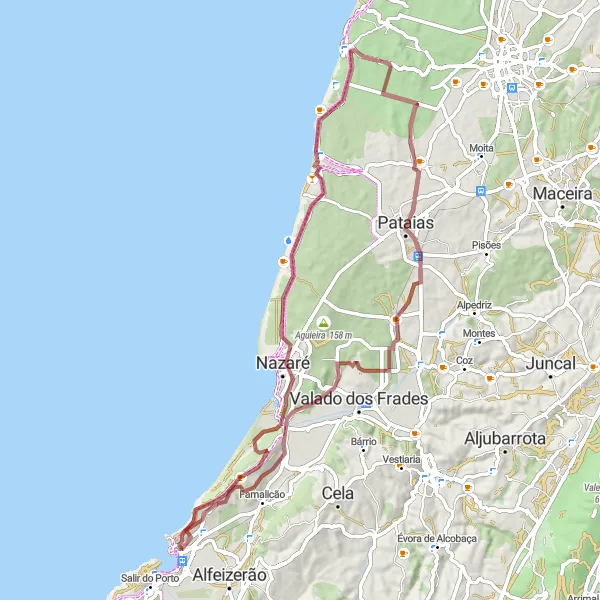 Miniatura do mapa de inspiração para ciclismo "Rota da Serra da Pescaria e Aldeias Históricas" em Centro (PT), Portugal. Gerado pelo planejador de rotas de ciclismo Tarmacs.app