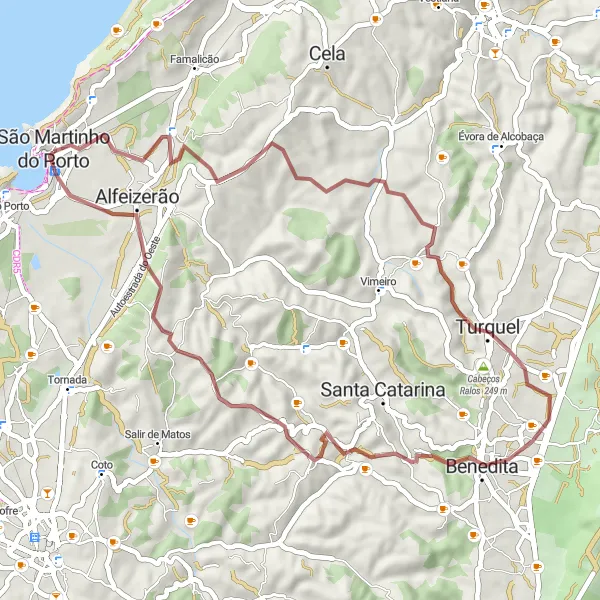 Miniatura do mapa de inspiração para ciclismo "Exploração de Aldeias Históricas e Castelos Antigos" em Centro (PT), Portugal. Gerado pelo planejador de rotas de ciclismo Tarmacs.app