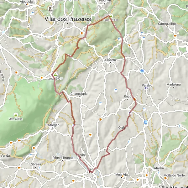 Miniatura do mapa de inspiração para ciclismo "Rota de Ciclismo em Gravel ao redor de Torres Novas" em Centro (PT), Portugal. Gerado pelo planejador de rotas de ciclismo Tarmacs.app