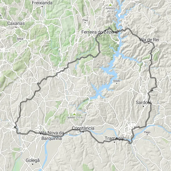 Map miniature of "Ultimate Road Cycling Challenge" cycling inspiration in Centro (PT), Portugal. Generated by Tarmacs.app cycling route planner