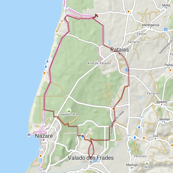 Miniatura do mapa de inspiração para ciclismo "Caminho Gravel até Frades" em Centro (PT), Portugal. Gerado pelo planejador de rotas de ciclismo Tarmacs.app