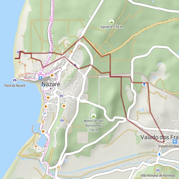 Miniatura do mapa de inspiração para ciclismo "Exploração Gravel de Miradouros" em Centro (PT), Portugal. Gerado pelo planejador de rotas de ciclismo Tarmacs.app