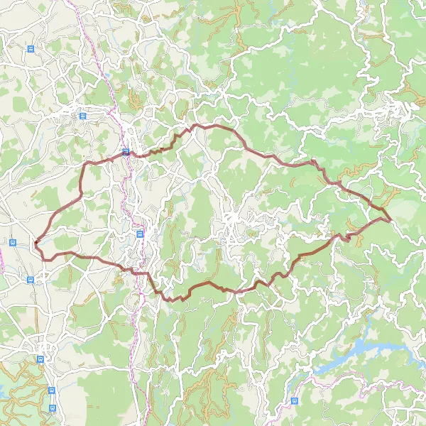 Miniatura do mapa de inspiração para ciclismo "Rota de Ciclismo em Gravel com 81 km" em Centro (PT), Portugal. Gerado pelo planejador de rotas de ciclismo Tarmacs.app