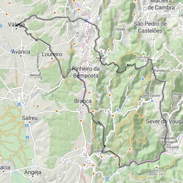 Miniatura do mapa de inspiração para ciclismo "Rota de Ciclismo Rodoviário com 79 km" em Centro (PT), Portugal. Gerado pelo planejador de rotas de ciclismo Tarmacs.app