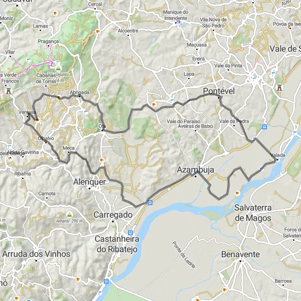 Miniatura do mapa de inspiração para ciclismo "Rota de Estrada Ventosa 2" em Centro (PT), Portugal. Gerado pelo planejador de rotas de ciclismo Tarmacs.app