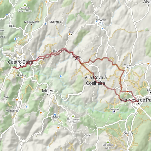 Miniatura do mapa de inspiração para ciclismo "Rota dos Mosteiros Abandonados" em Centro (PT), Portugal. Gerado pelo planejador de rotas de ciclismo Tarmacs.app