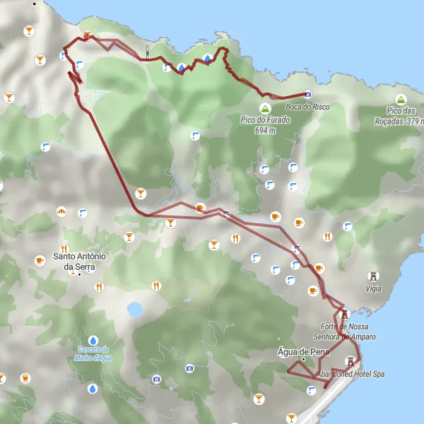 Miniatura do mapa de inspiração para ciclismo "Rota do Pico do Facho" em Região Autónoma da Madeira, Portugal. Gerado pelo planejador de rotas de ciclismo Tarmacs.app