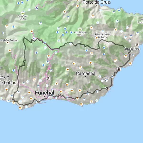 Miniatura do mapa de inspiração para ciclismo "Circuito do Forte de São fernando" em Região Autónoma da Madeira, Portugal. Gerado pelo planejador de rotas de ciclismo Tarmacs.app