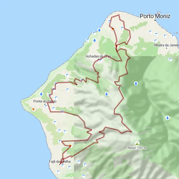 Miniatura do mapa de inspiração para ciclismo "Exploração da Natureza em Pico Vermelho" em Região Autónoma da Madeira, Portugal. Gerado pelo planejador de rotas de ciclismo Tarmacs.app