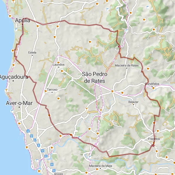 Miniatura do mapa de inspiração para ciclismo "Saia e Amorim Gravel Ride" em Norte, Portugal. Gerado pelo planejador de rotas de ciclismo Tarmacs.app