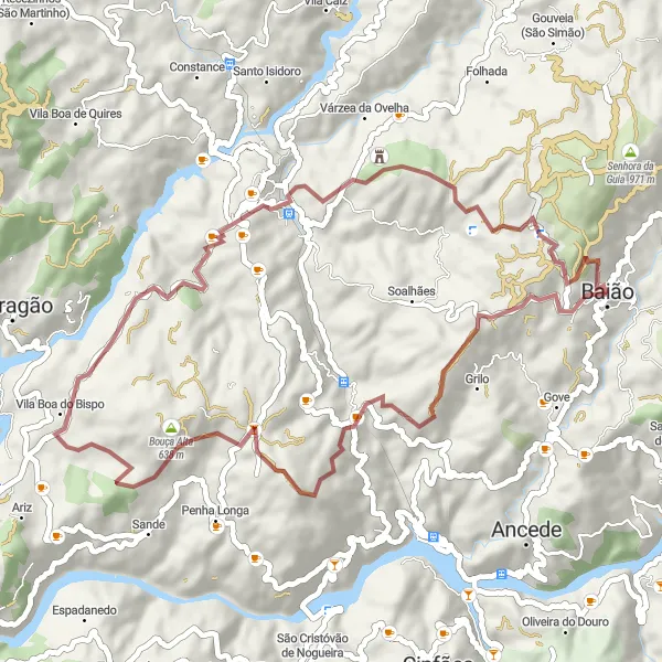 Map miniature of "The Scenic Loop" cycling inspiration in Norte, Portugal. Generated by Tarmacs.app cycling route planner