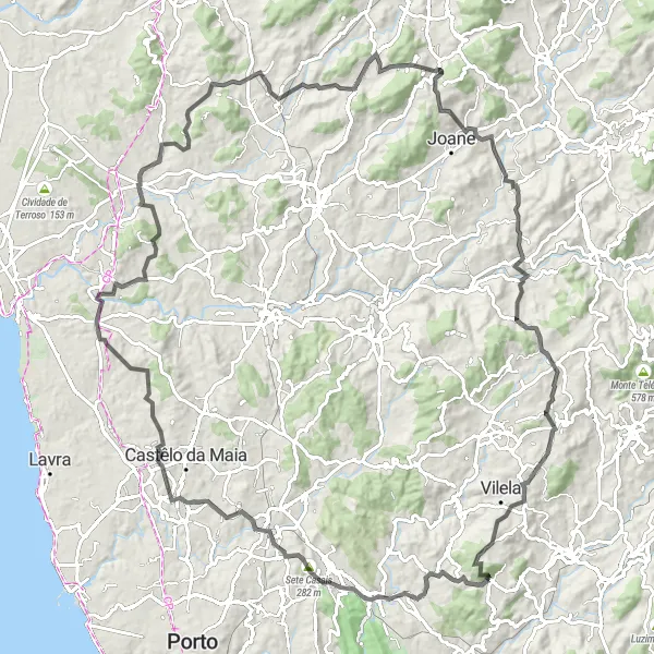 Map miniature of "Ultimate Cycling Challenge: Baltar Loop" cycling inspiration in Norte, Portugal. Generated by Tarmacs.app cycling route planner