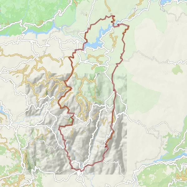 Map miniature of "Cabeceiras de Basto - Vila Boa - Santo António Gravel Adventure" cycling inspiration in Norte, Portugal. Generated by Tarmacs.app cycling route planner