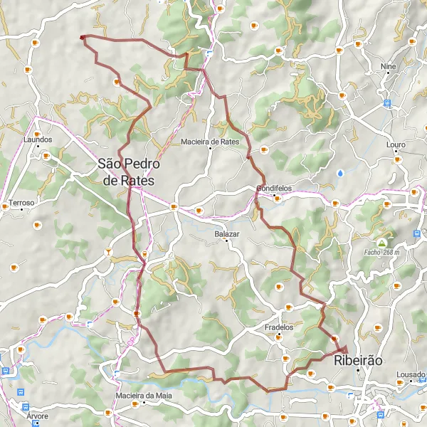 Miniatura do mapa de inspiração para ciclismo "Cristelo Gravel Adventure" em Norte, Portugal. Gerado pelo planejador de rotas de ciclismo Tarmacs.app