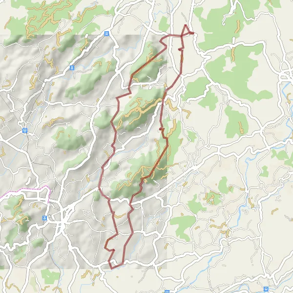 Miniatura do mapa de inspiração para ciclismo "Trilho do Figueiredo" em Norte, Portugal. Gerado pelo planejador de rotas de ciclismo Tarmacs.app