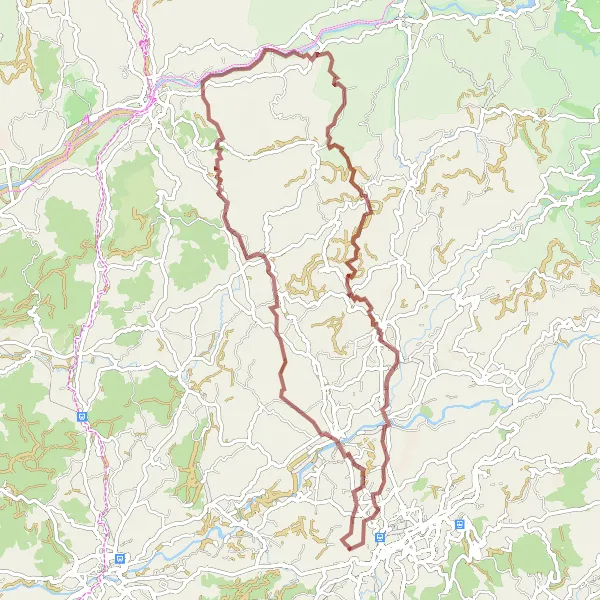 Map miniature of "Gravel Adventure" cycling inspiration in Norte, Portugal. Generated by Tarmacs.app cycling route planner