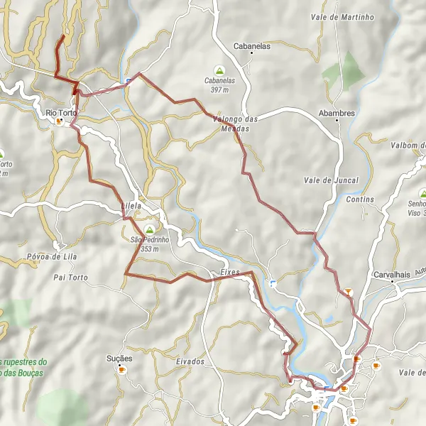 Miniatura do mapa de inspiração para ciclismo "Circuito de Mirandela" em Norte, Portugal. Gerado pelo planejador de rotas de ciclismo Tarmacs.app