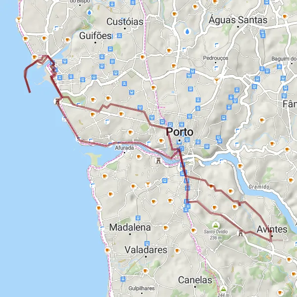 Miniatura do mapa de inspiração para ciclismo "Rota Gravel Calçada Romana" em Norte, Portugal. Gerado pelo planejador de rotas de ciclismo Tarmacs.app