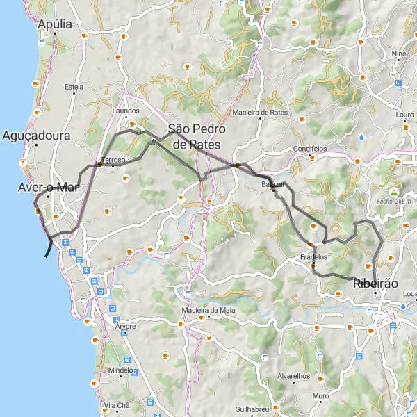 Miniatura do mapa de inspiração para ciclismo "Rota do São Félix" em Norte, Portugal. Gerado pelo planejador de rotas de ciclismo Tarmacs.app