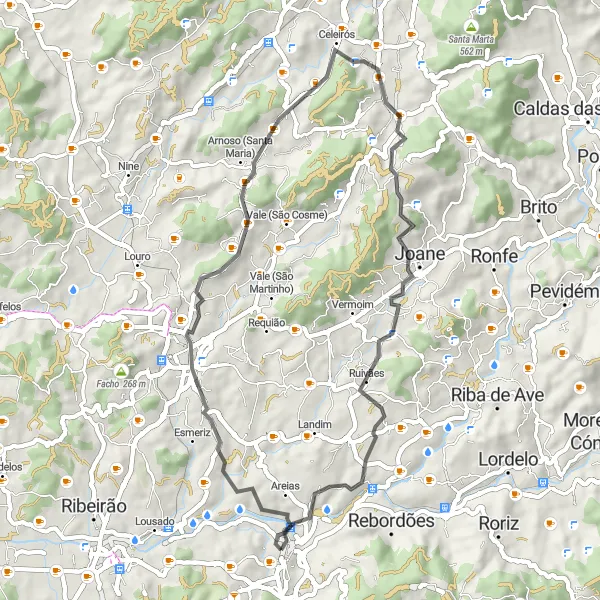 Miniatura do mapa de inspiração para ciclismo "Ciclovia do Gavião" em Norte, Portugal. Gerado pelo planejador de rotas de ciclismo Tarmacs.app