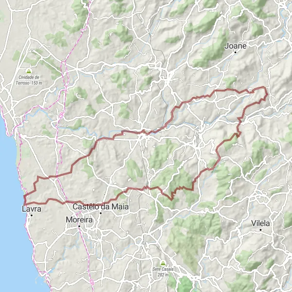 Miniatura do mapa de inspiração para ciclismo "Volta às Aldeias de Santa Eufémia" em Norte, Portugal. Gerado pelo planejador de rotas de ciclismo Tarmacs.app