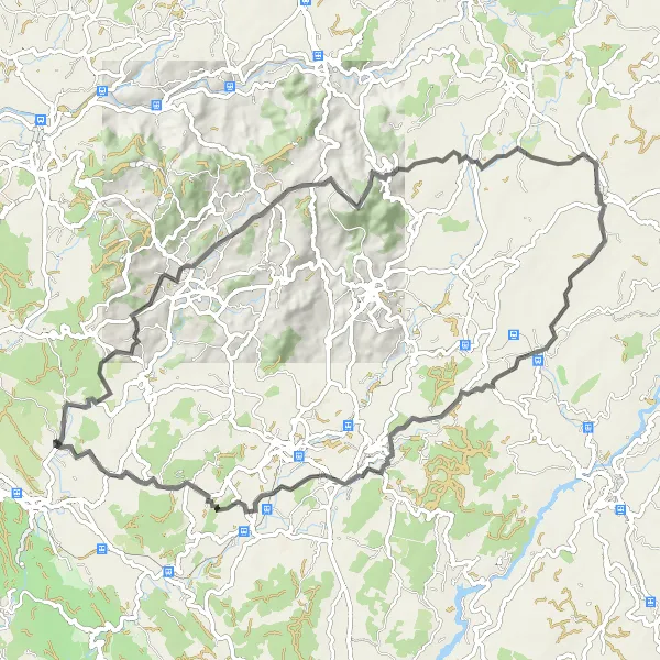 Miniatura do mapa de inspiração para ciclismo "Passeio Rural de Meixomil a Milhundos" em Norte, Portugal. Gerado pelo planejador de rotas de ciclismo Tarmacs.app
