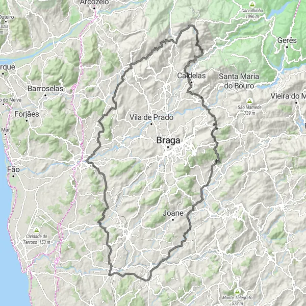 Miniatura do mapa de inspiração para ciclismo "Rota de Ciclismo de Trofa: Descoberta das Colinas do Norte" em Norte, Portugal. Gerado pelo planejador de rotas de ciclismo Tarmacs.app