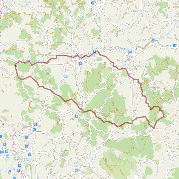 Miniatura do mapa de inspiração para ciclismo "Vairão - Couto (Santa Cristina) - Reguenga - Guidões" em Norte, Portugal. Gerado pelo planejador de rotas de ciclismo Tarmacs.app