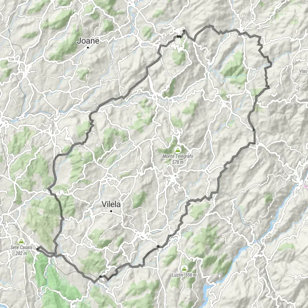 Miniatura do mapa de inspiração para ciclismo "Rota de Estrada Valongo - Baloiço de Stª Justa" em Norte, Portugal. Gerado pelo planejador de rotas de ciclismo Tarmacs.app