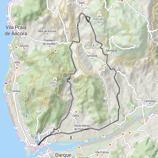 Miniatura do mapa de inspiração para ciclismo "Rota do Folgadoiro" em Norte, Portugal. Gerado pelo planejador de rotas de ciclismo Tarmacs.app