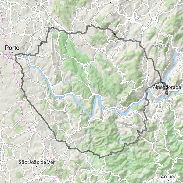 Miniatura do mapa de inspiração para ciclismo "Vilar de Andorinho - Baltar - Senhora da Saúde" em Norte, Portugal. Gerado pelo planejador de rotas de ciclismo Tarmacs.app