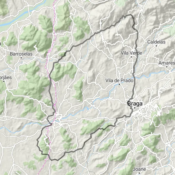 Miniatura do mapa de inspiração para ciclismo "Rota da Costa Verde" em Norte, Portugal. Gerado pelo planejador de rotas de ciclismo Tarmacs.app
