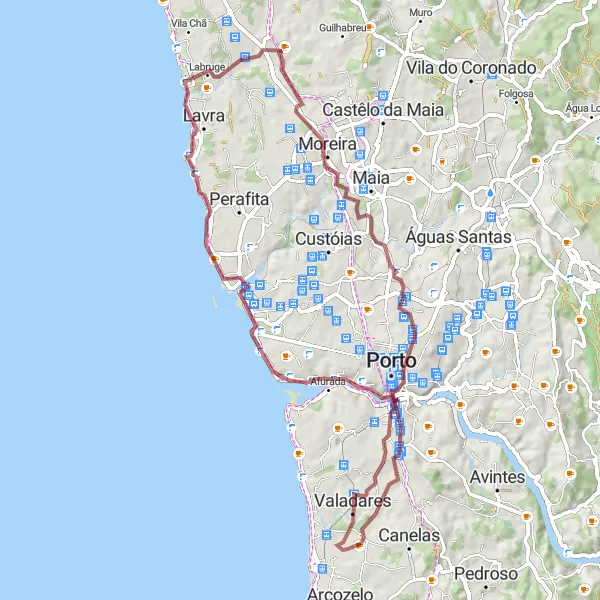 Miniatura do mapa de inspiração para ciclismo "Caminho Gravel de Vilar do Paraíso" em Norte, Portugal. Gerado pelo planejador de rotas de ciclismo Tarmacs.app