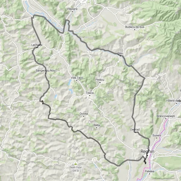 Map miniature of "Apalina - Centru Road Adventure" cycling inspiration in Centru, Romania. Generated by Tarmacs.app cycling route planner