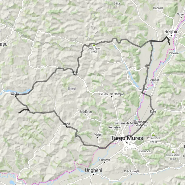 Map miniature of "Apalina - Centru Legendary Road Ride" cycling inspiration in Centru, Romania. Generated by Tarmacs.app cycling route planner