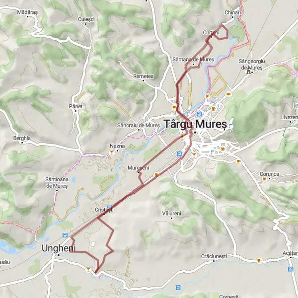 Map miniature of "Hidden Beauty" cycling inspiration in Centru, Romania. Generated by Tarmacs.app cycling route planner