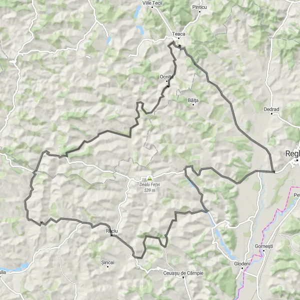Map miniature of "Breaza Highlights" cycling inspiration in Centru, Romania. Generated by Tarmacs.app cycling route planner