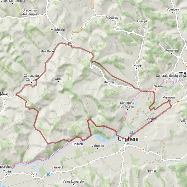 Map miniature of "Nazna Natural Trails" cycling inspiration in Centru, Romania. Generated by Tarmacs.app cycling route planner