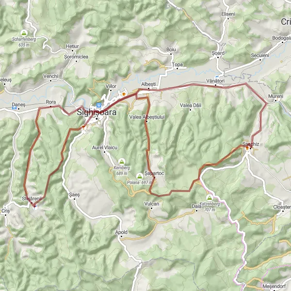 Map miniature of "The Sonnheld Adventure" cycling inspiration in Centru, Romania. Generated by Tarmacs.app cycling route planner