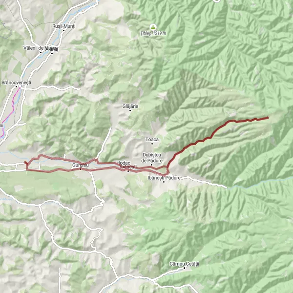 Map miniature of "Solovăstru Gravel Adventure" cycling inspiration in Centru, Romania. Generated by Tarmacs.app cycling route planner