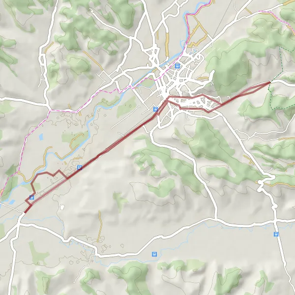 Map miniature of "Târgu Mureș Loop" cycling inspiration in Centru, Romania. Generated by Tarmacs.app cycling route planner
