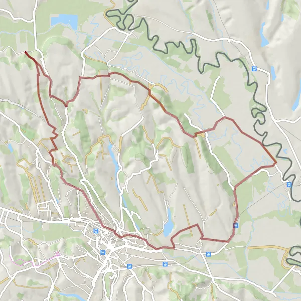 Map miniature of "Gravel Adventure: Teiul lui Eminescu" cycling inspiration in Nord-Est, Romania. Generated by Tarmacs.app cycling route planner