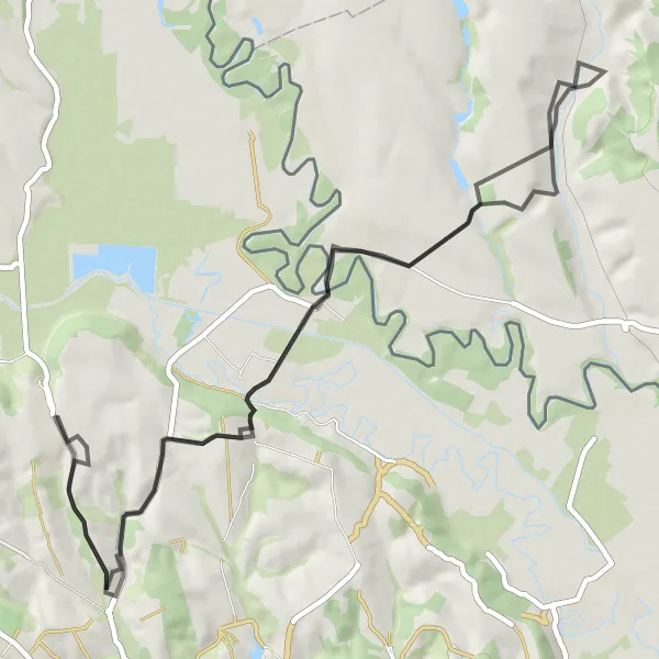 Map miniature of "Buciumeni Loop" cycling inspiration in Nord-Est, Romania. Generated by Tarmacs.app cycling route planner