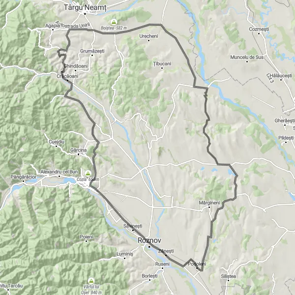 Map miniature of "Ultimate Nord-Est Romania Cycling Adventure" cycling inspiration in Nord-Est, Romania. Generated by Tarmacs.app cycling route planner