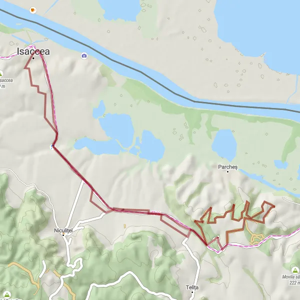 Map miniature of "Stânca Mare Adventure" cycling inspiration in Sud-Est, Romania. Generated by Tarmacs.app cycling route planner