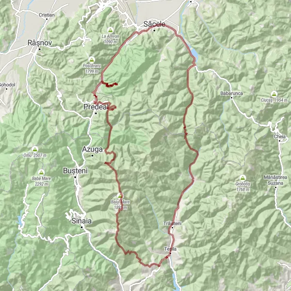 Map miniature of "Duțca Loop" cycling inspiration in Sud-Muntenia, Romania. Generated by Tarmacs.app cycling route planner