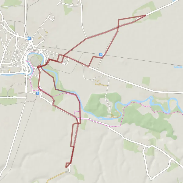 Map miniature of "Horia - Subcetate Gravel Loop" cycling inspiration in Vest, Romania. Generated by Tarmacs.app cycling route planner
